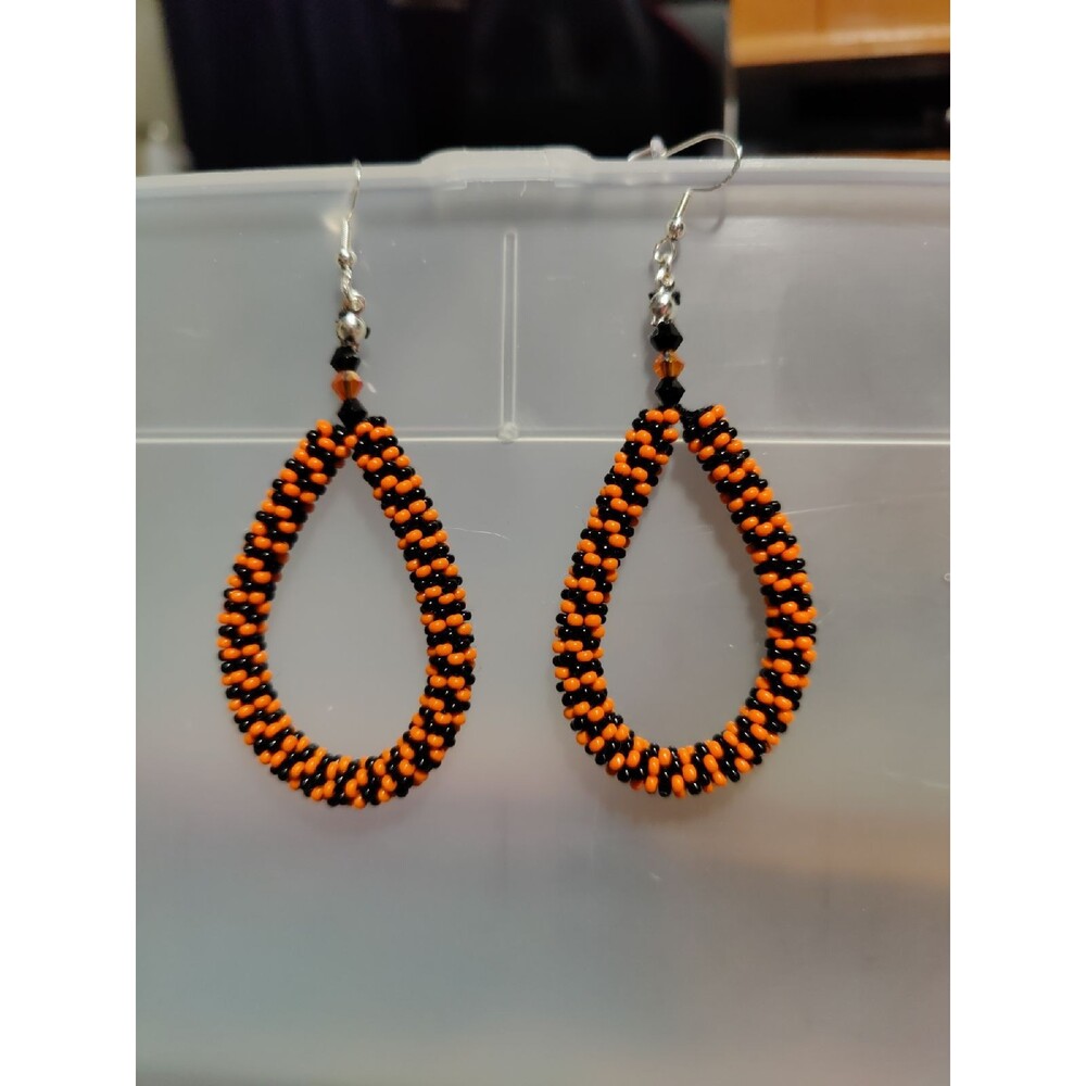 Hand Beaded Earrings Halloween